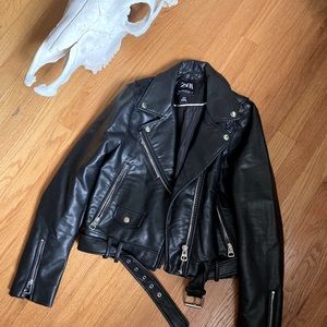 Zara leather jacket